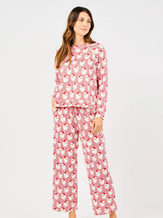 Women's Annie Pants Set – Santa Baby Red