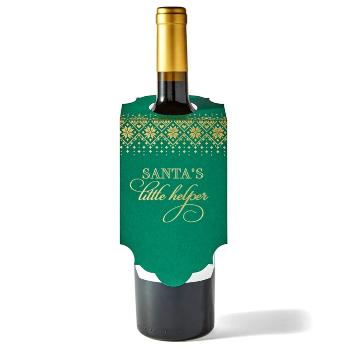 Santa's Little Helper Wine & Spirit Tag