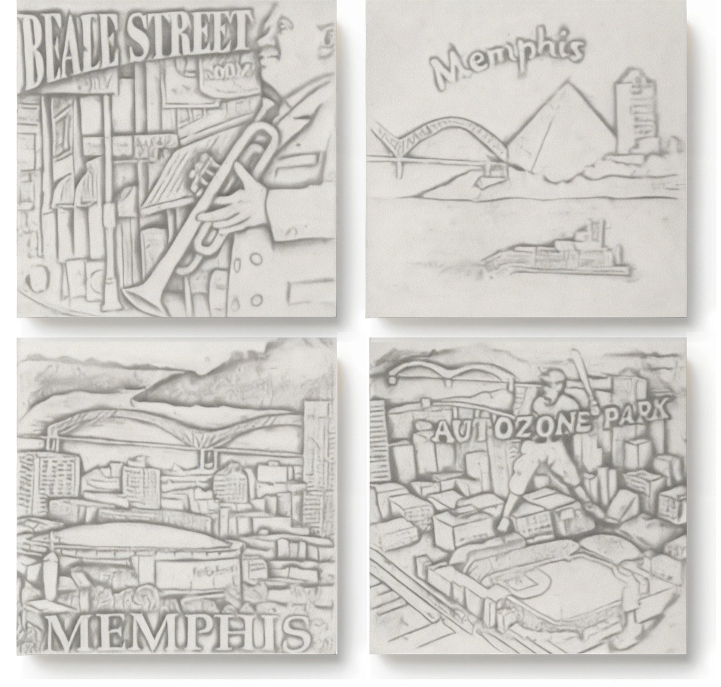 Scenes of Memphis Coaster Set