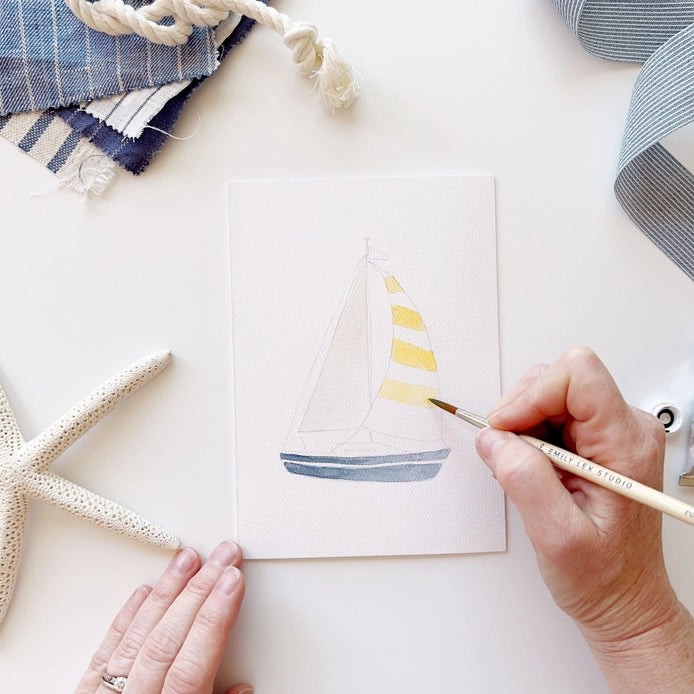 Seaside Paintable Notecards