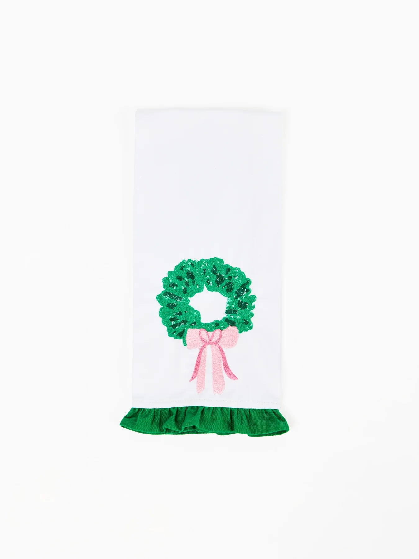 Sequin Wreath Tea Towel