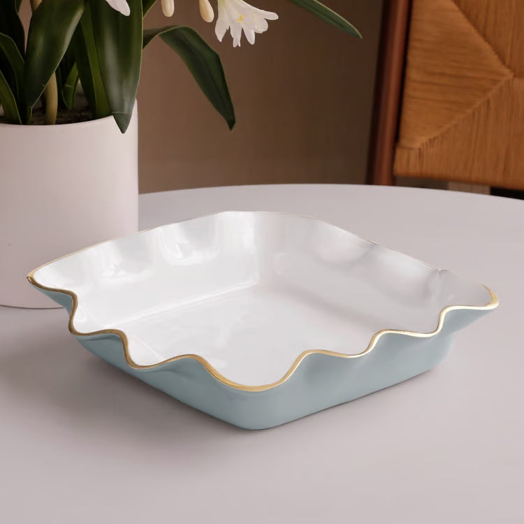 Encanto Carola Square Casserole Holder (Slate and White)