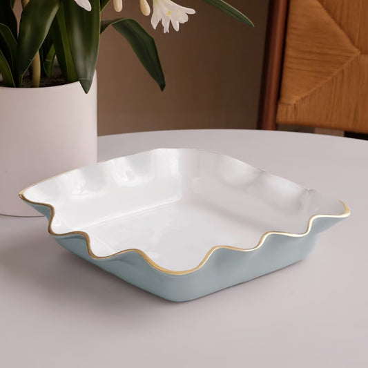 Encanto Carola Square Casserole Holder (Slate and White)
