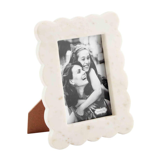 Scalloped Marble Picture Frame