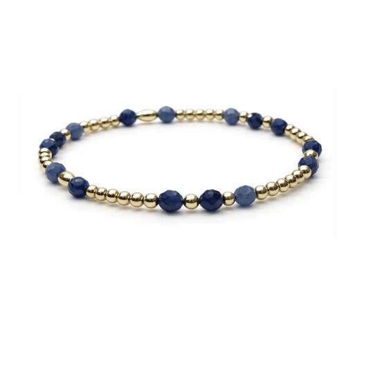 Signature Sodalite & 14K Gold Filled Waterproof Beaded Bracelet