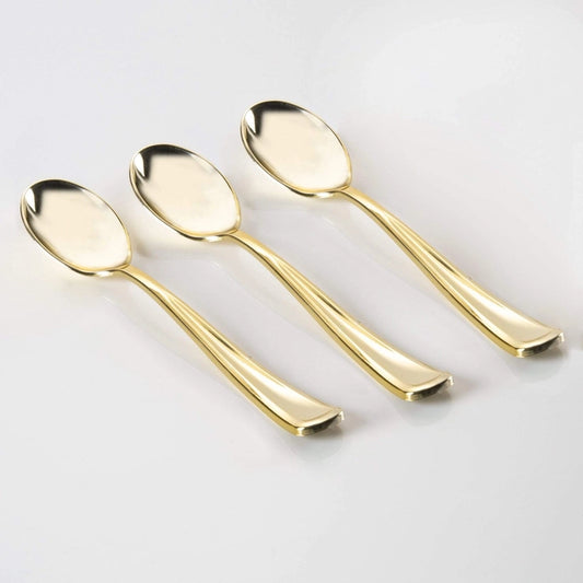 Classic Design Gold Plastic Spoons