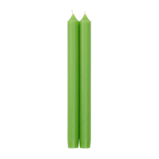Set of 2 Spring Green 10" Straight Taper Candles