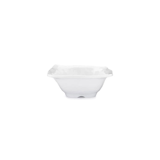 Ruffle White Melamine Square Dip Bowl