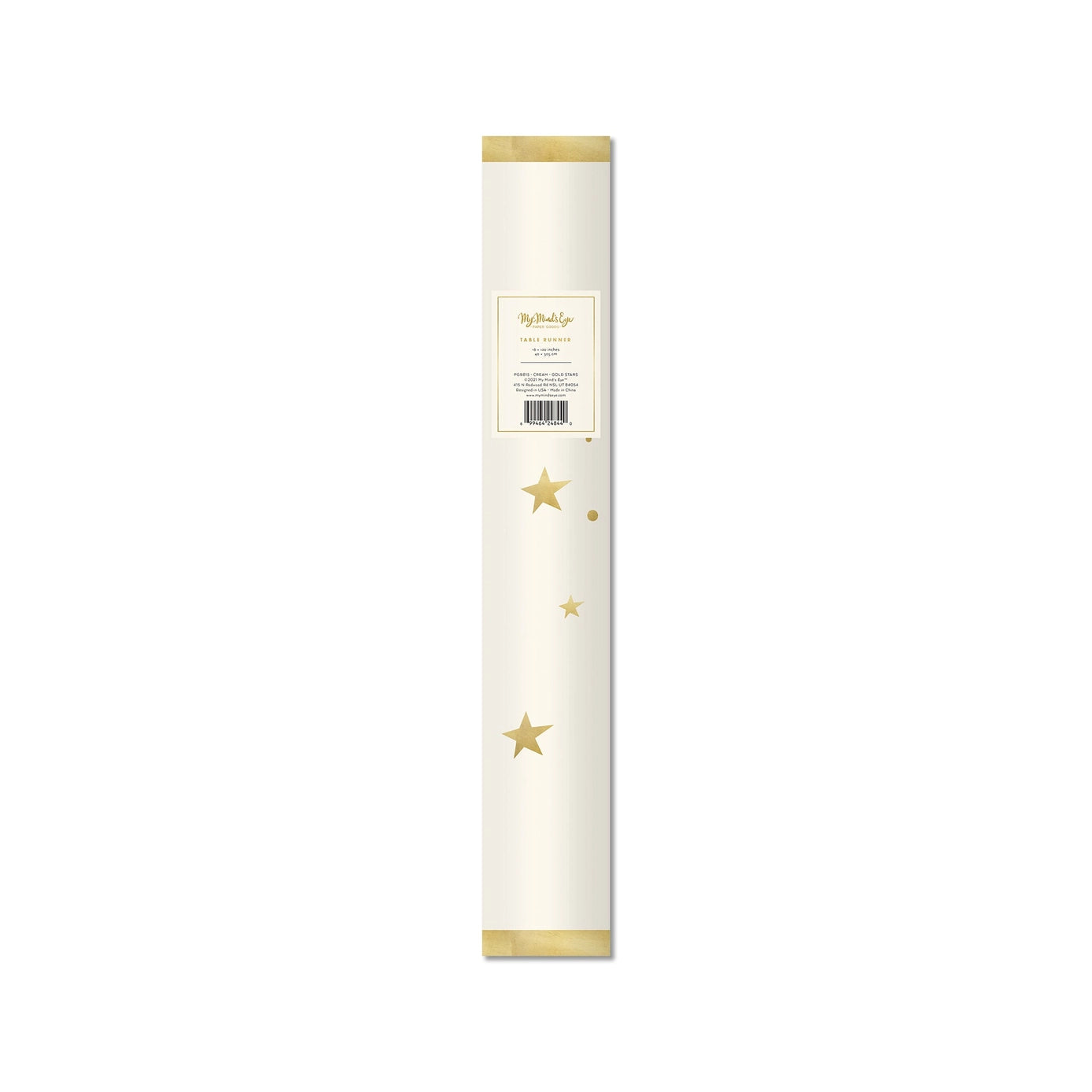 Metallic Gold Stars Paper Table Runner