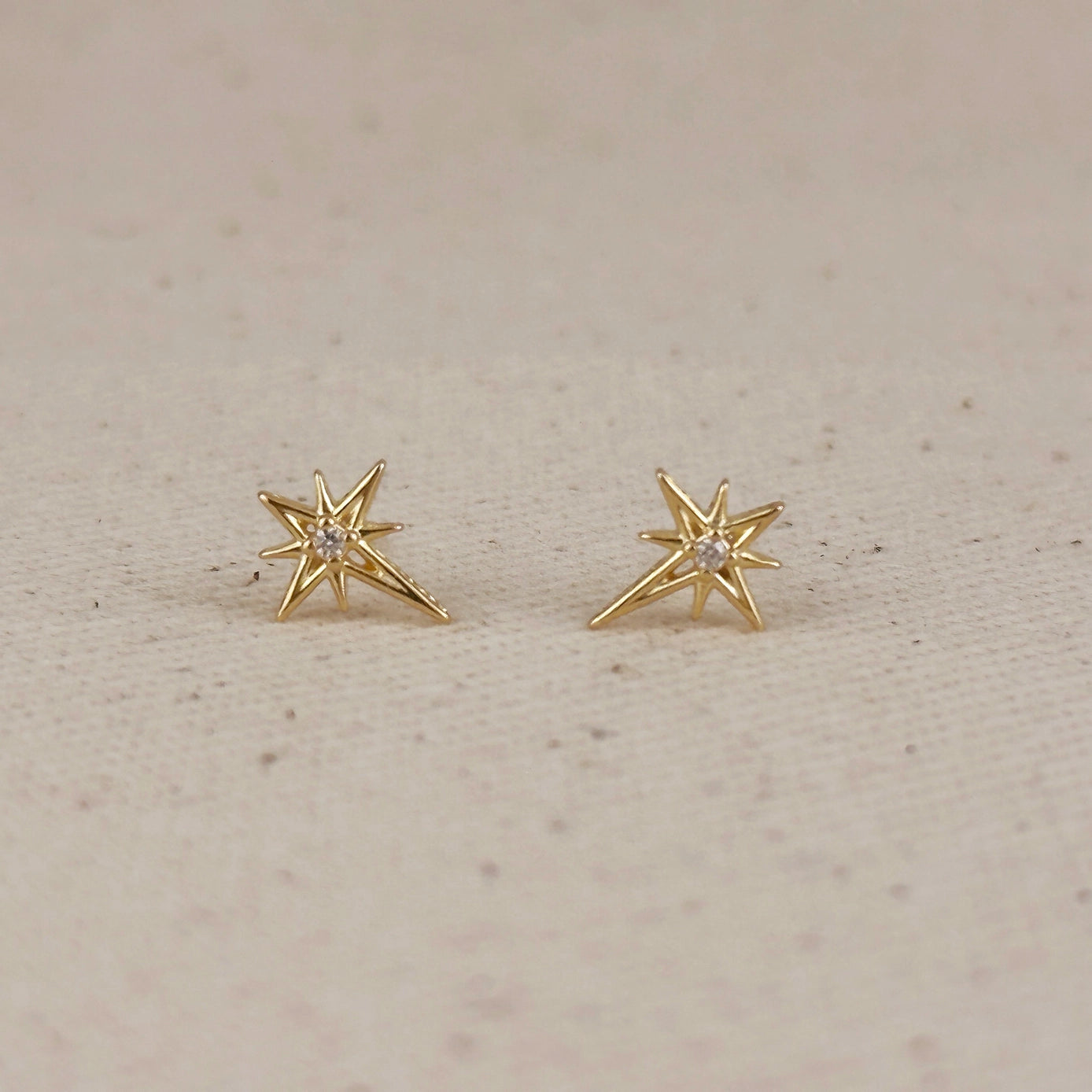 18k Gold Filled Starburst Stud