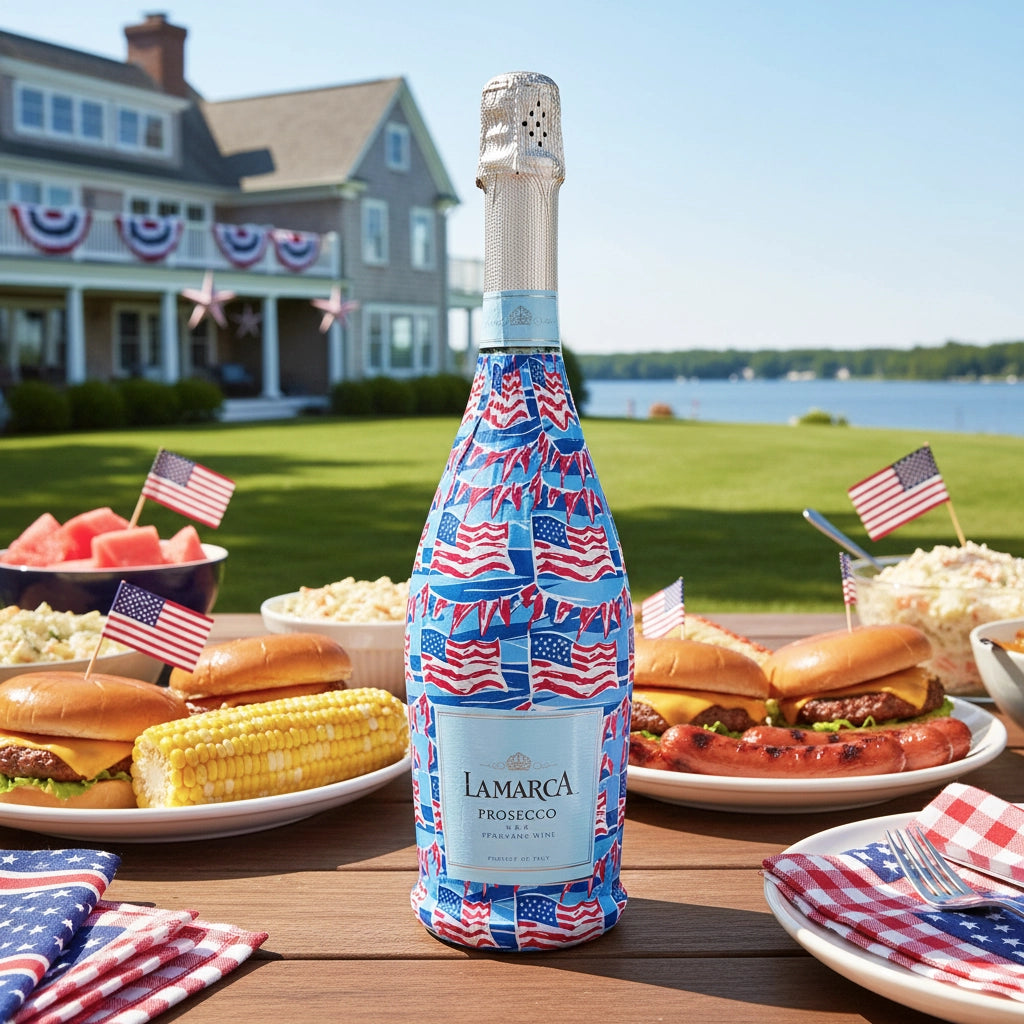 Beau Bottles Stars & Stripes Prosecco Bottle Wrap