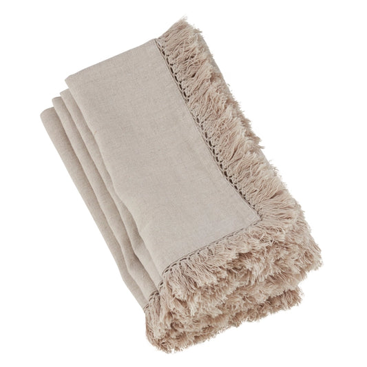 Stonewashed Fringe Napkin