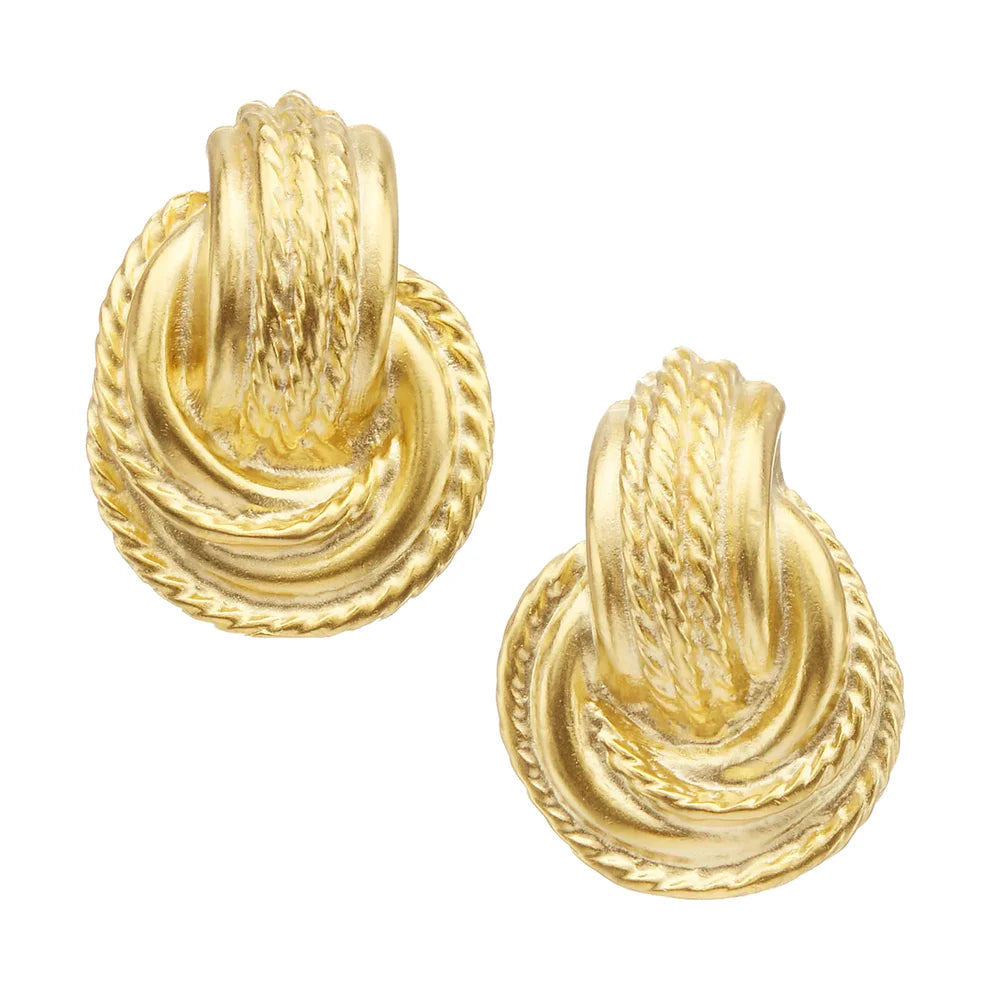 Susan Shaw Gold Swirled Door Knocker Look Earrings