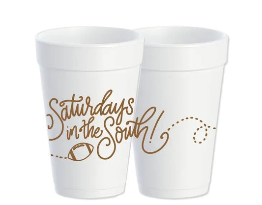 Saturdays in the South Foam Cups