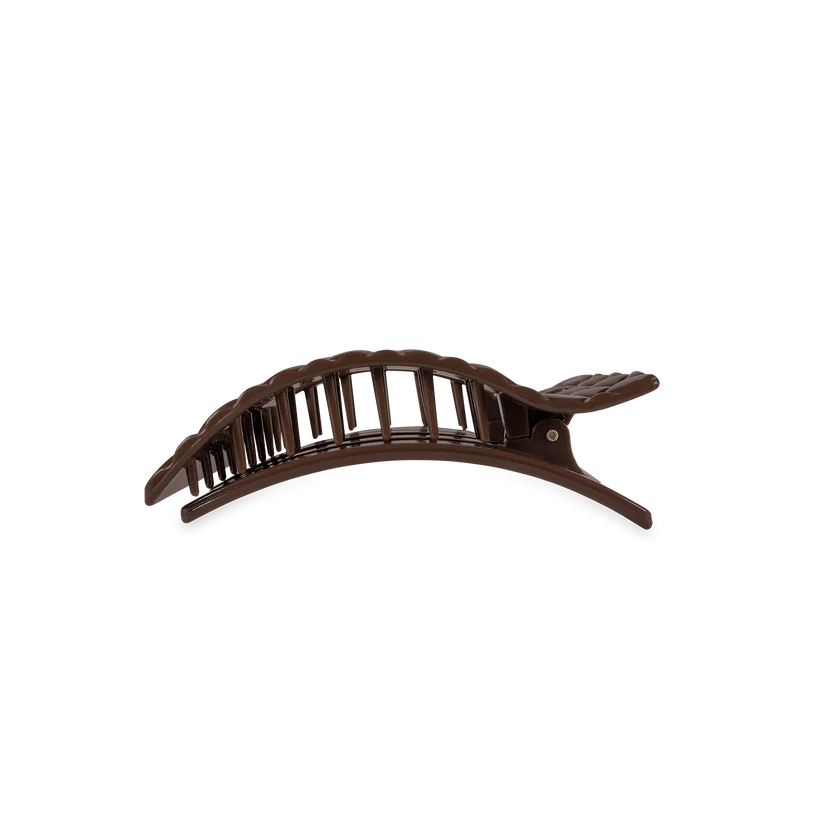 Teleties Truly Taupe Quilted Flat Rectangle Hair Clip