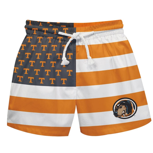 Tennessee Vols Game Day Orange White Gray Flag Swimtrunks