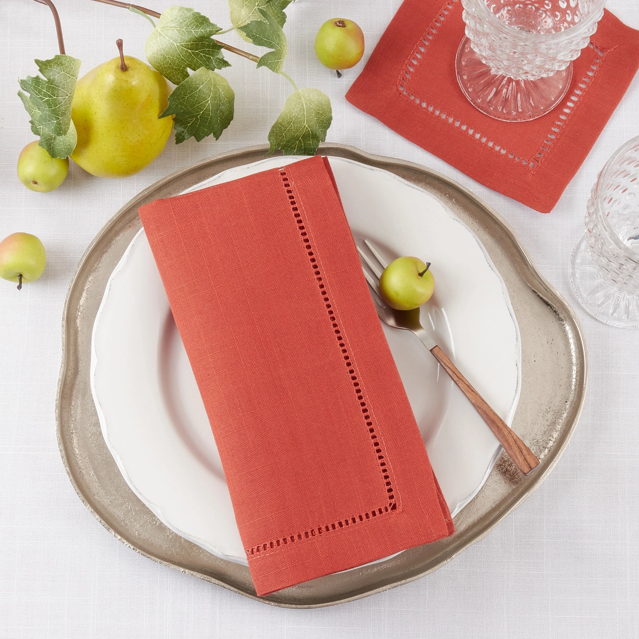 Poly Hemstitched Dinner Napkin