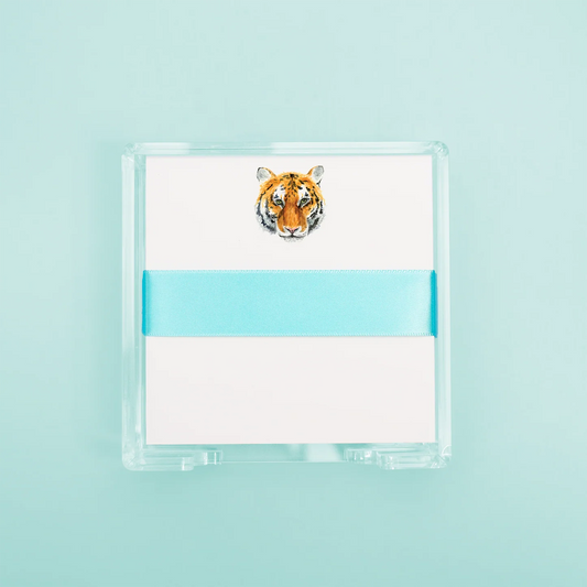 Tiger Face Square Desk Set