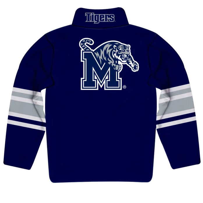 Memphis Tigers Blue Quarter Zip Pullover