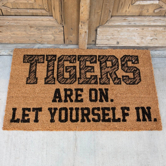 Tigers Are On Coir Doormat