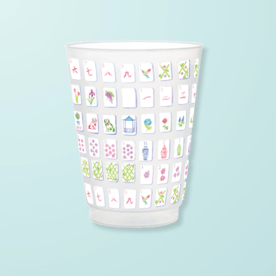 Mahjong Tiles Frosted Cups