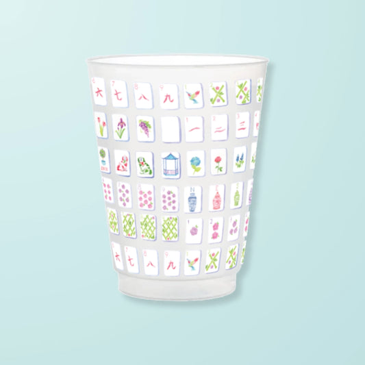 Mahjong Tiles Frosted Cups