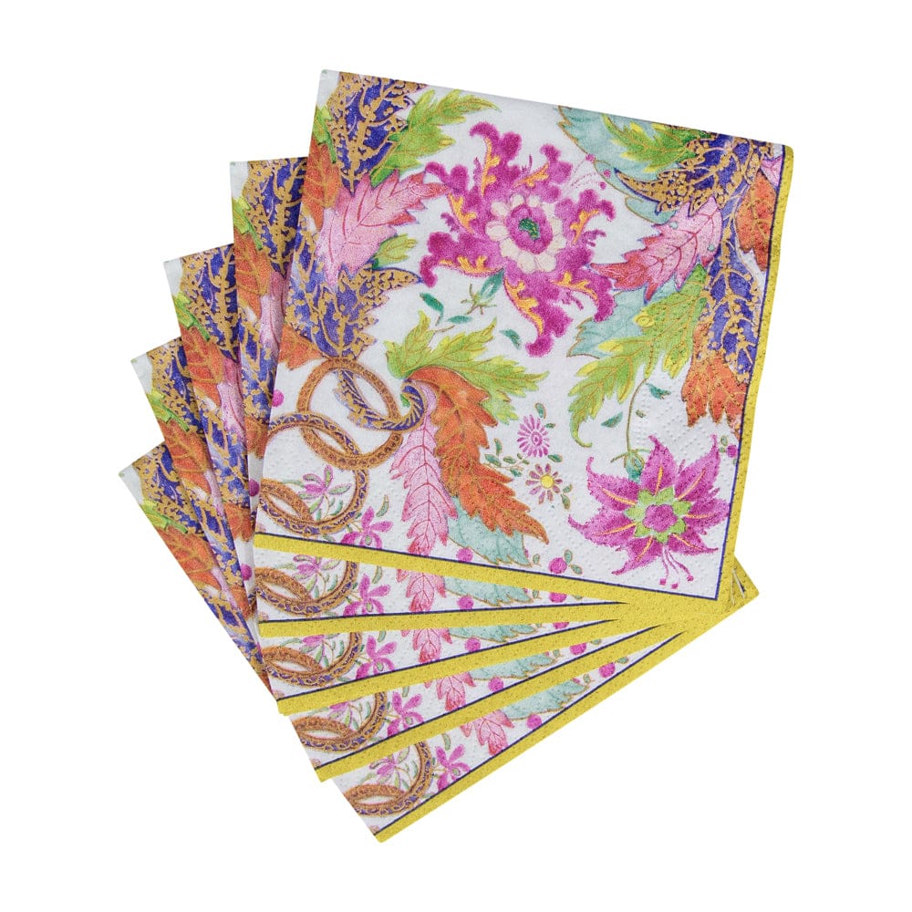 Tobacco Leaf Ivory Cocktail Napkins