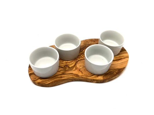 Olive Wood Dip Serving Tray
