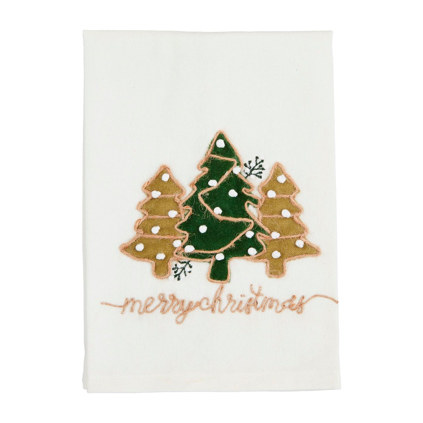 Tree Velvet Applique Towel