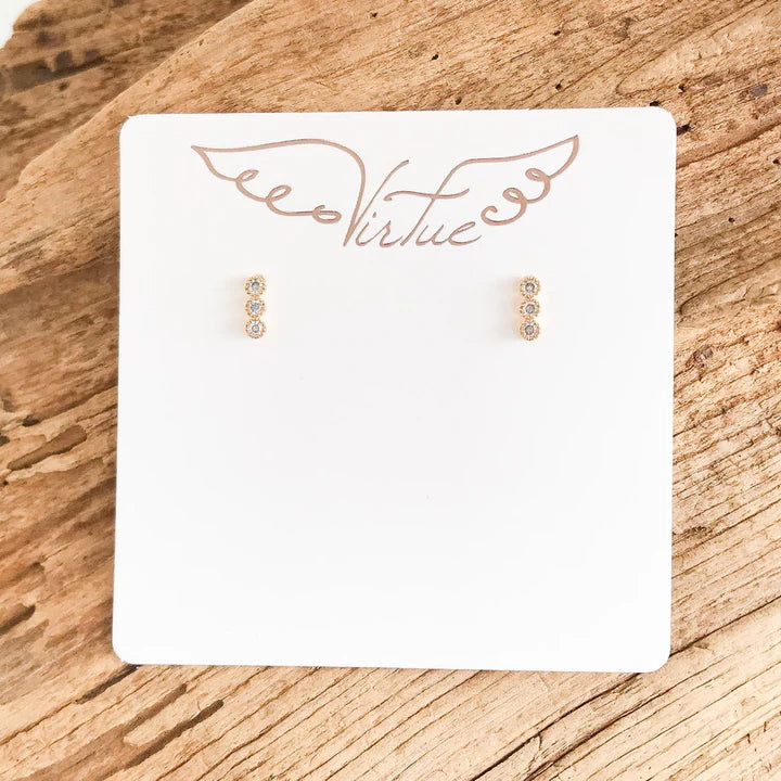 Triple Circle Stud Earrings