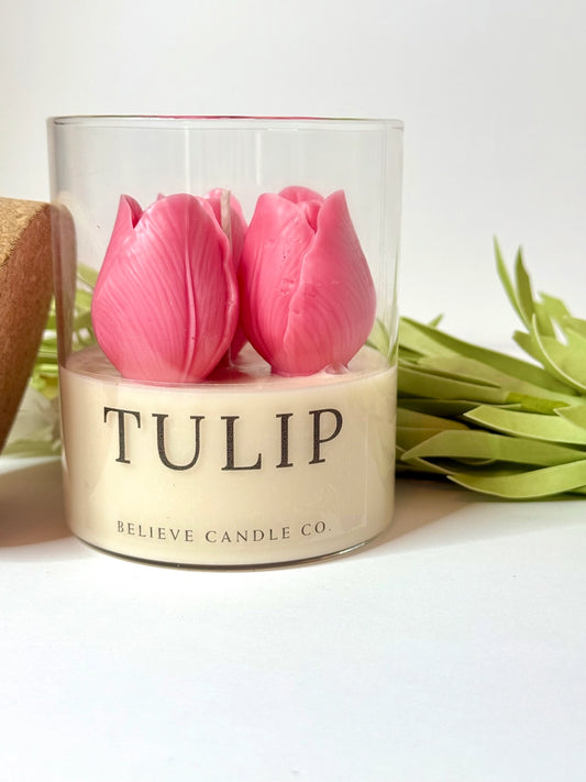 Believe Candle Co. Tulip Floral Candle