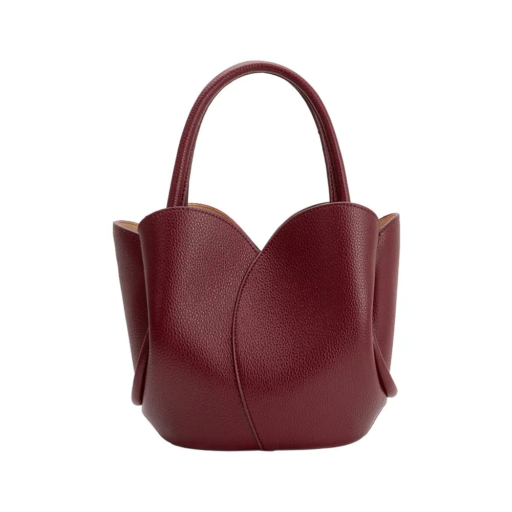 Tulip Burgundy Top Handle Bag