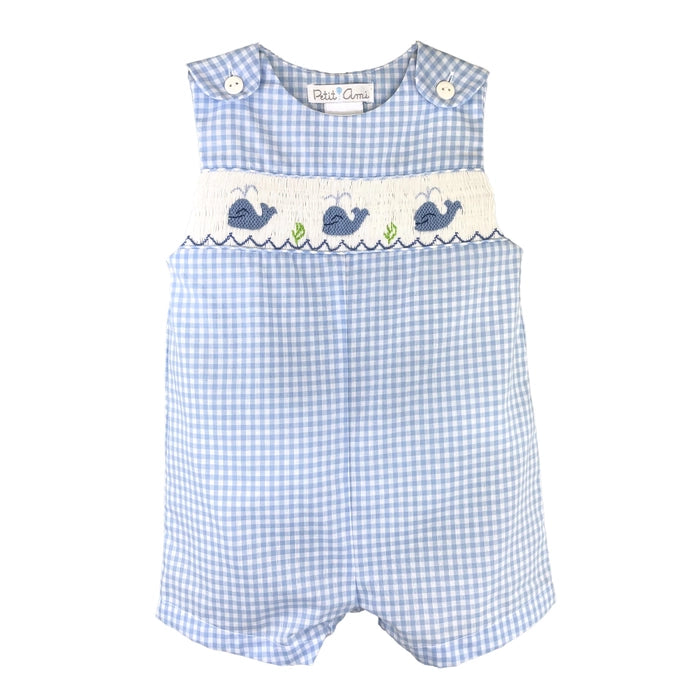 Whale Picture Smocked Sunsuit