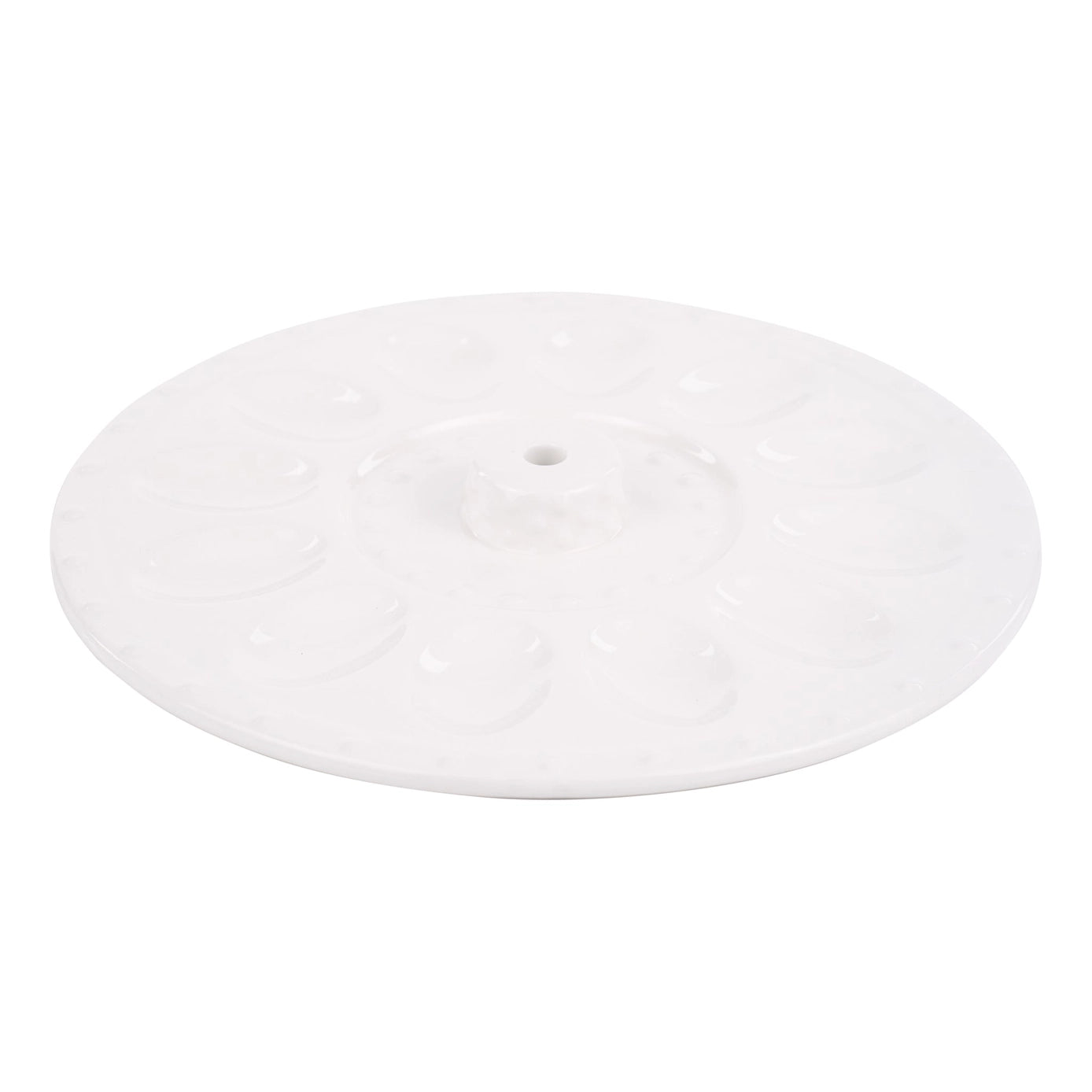 Glory Haus White Egg Plate