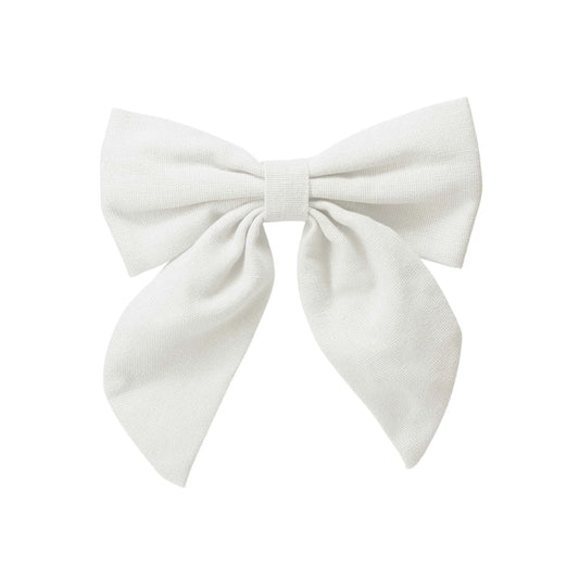 Beau Bottles White Linen Bottle Bow