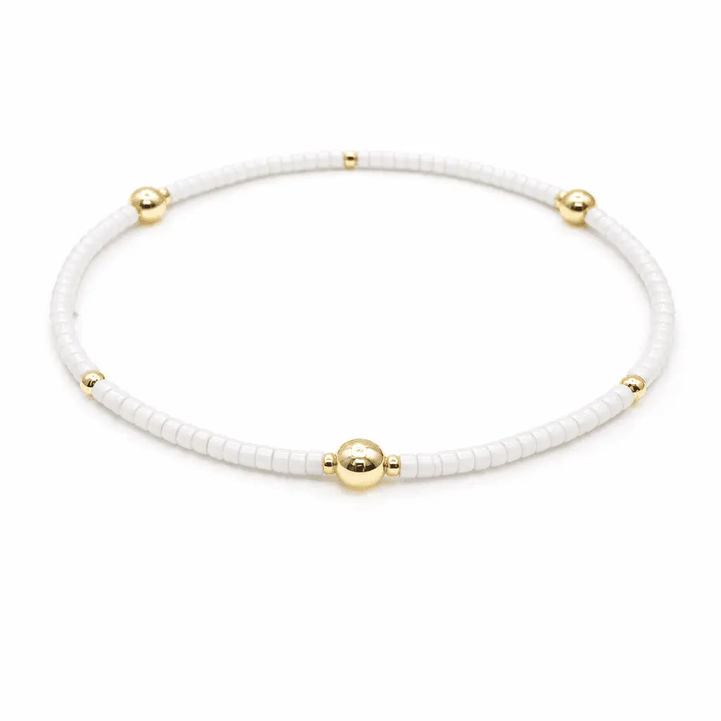 Game Day Gold-Filled & Seed Bead Waterproof Bracelet