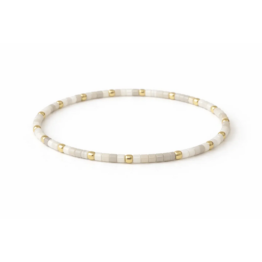 Endless Summer 14k Gold Filled & Whites Beaded Bracelet