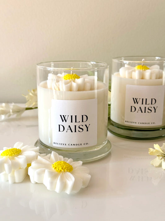 Believe Candle Co. Daisy Floral Candle