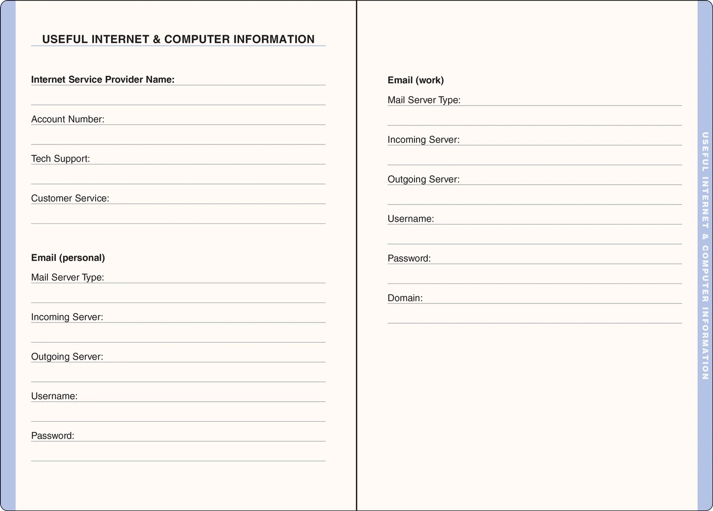 Wildflower Garden Large Internet Address & Password Logbook