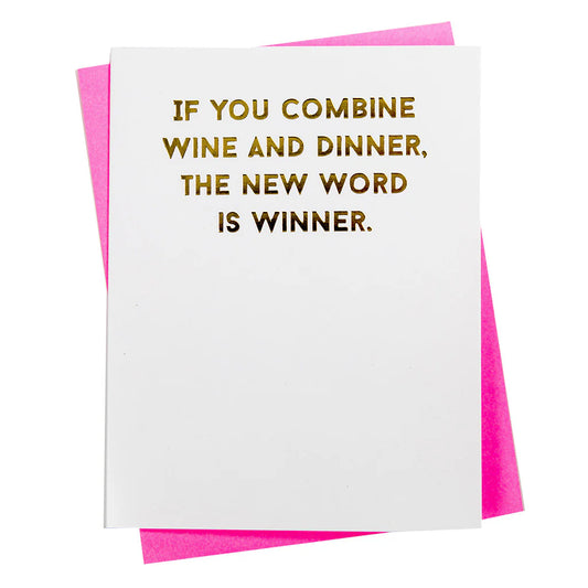 Wine and Dinner Greeting Card