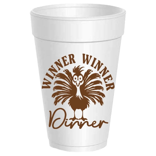 Winner Winner Turkey Dinner Foam Cups