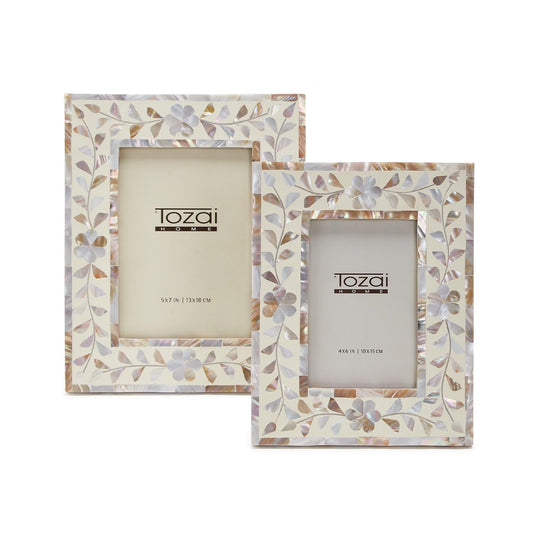 Mother of Pearl Floral Picture Frame