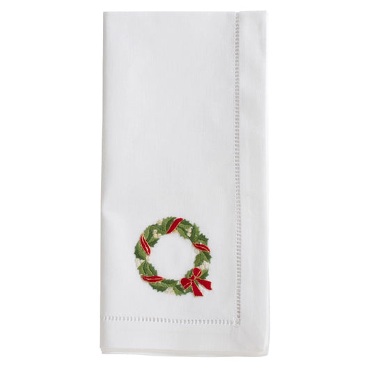 Embroidered Wreath Napkin