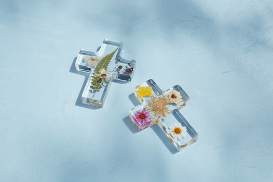 Dried Flower Resin Cross