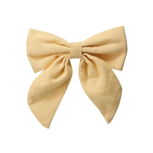 Beau Bottles Yellow Linen Bottle Bow