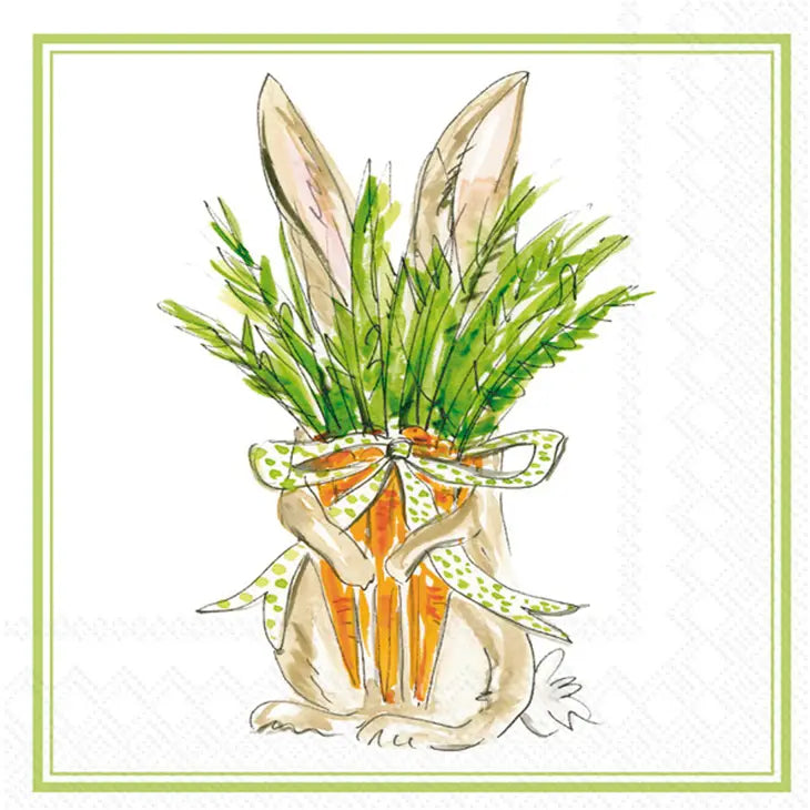 Easter Carrot Bunny Paper Lunch Napkins