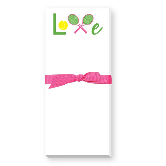 Love Tennis Skinnie Notepad