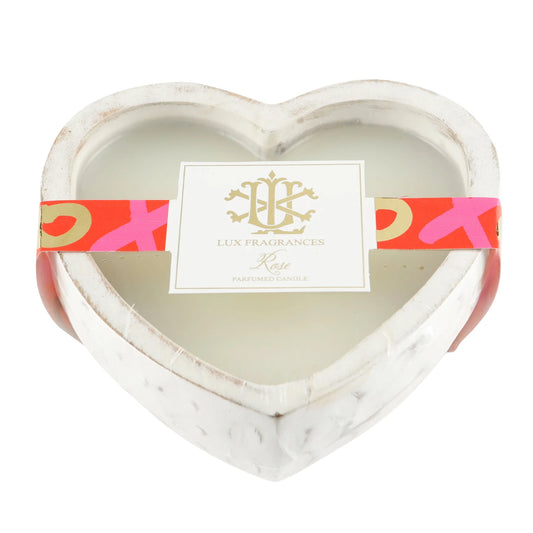 Rose Heart Shaped Dough Bowl Candle