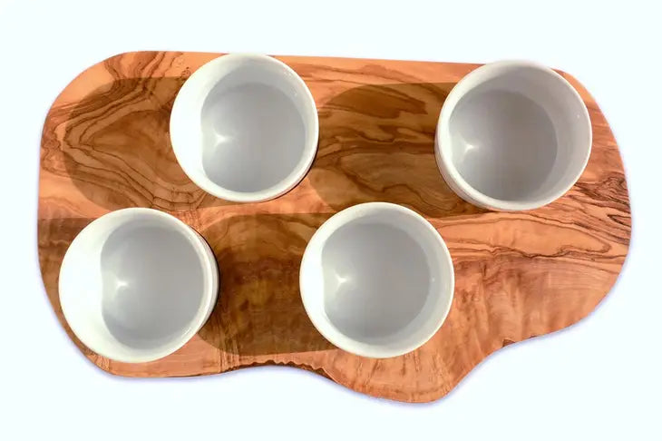 Olive Wood Dip Serving Tray