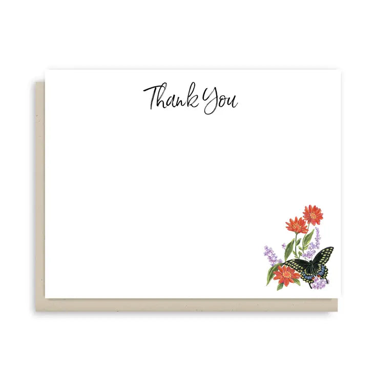 Eastern Black Swallowtail Thank You Notecards